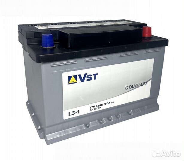 Varta VST Standard 74 Ah 680A обрат. пол. (278х175