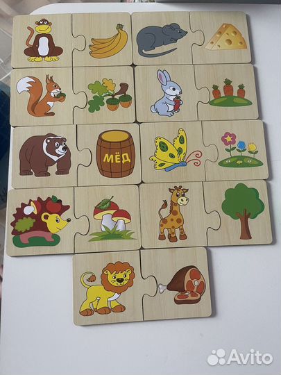 Пазлы для малышей Alatoys деревянные