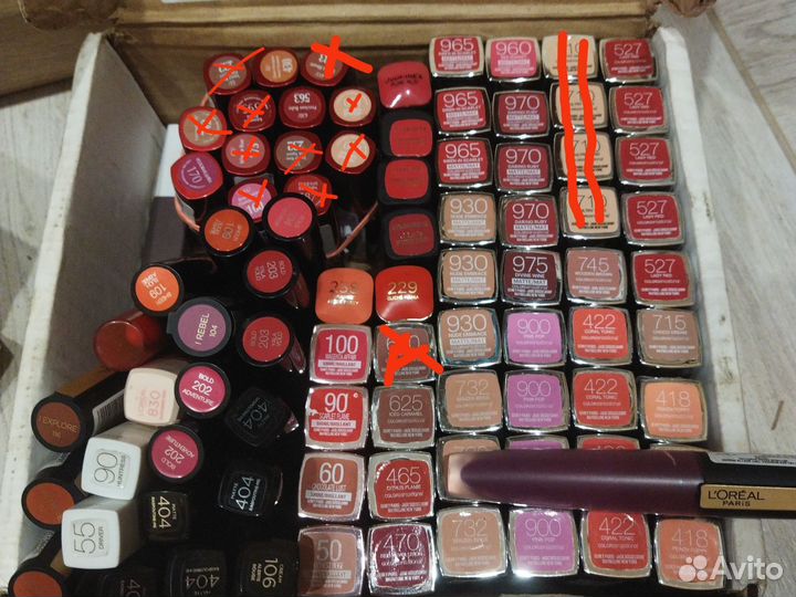 Помады разные loreal, maybelline
