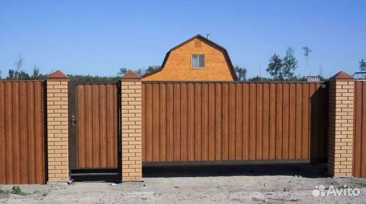 Забор из профнастила работа по договору быстро