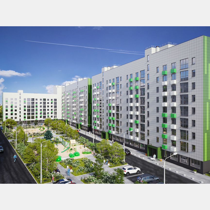 2-к. квартира, 51,5 м², 6/9 эт.