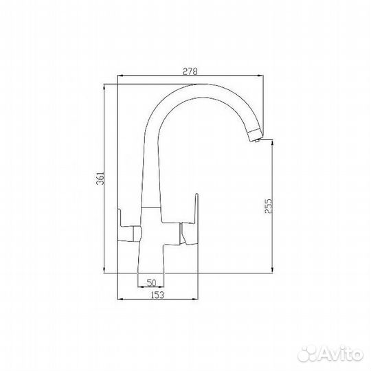 Смеситель для кухни zorg sh819blackbr Черный