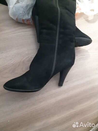 Сапоги зимние натуральная замша и мех