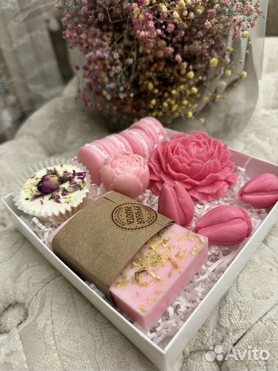 Мыло ручной работы подарочный набор 8 марта
