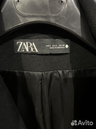 Пальто женское черное Zara