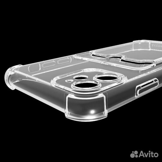 Чехол iPhone11/12 с карманом для карты + стекло