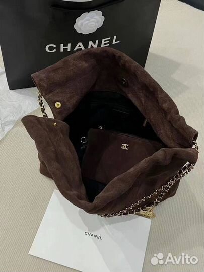 Сумка замшевая коричневая Chanel