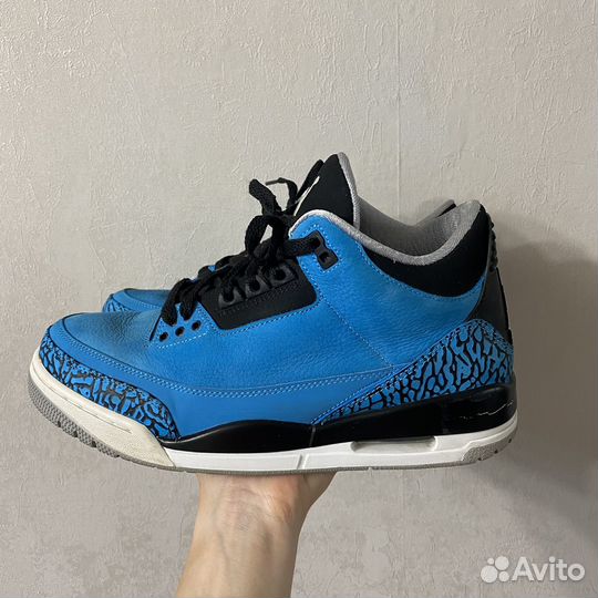 Кроссовки jordan 3 retro pwdr blue 41 8 us