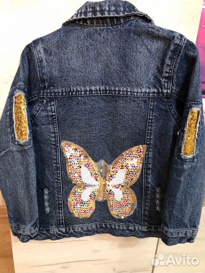 Новая джинсовая куртка для девочки