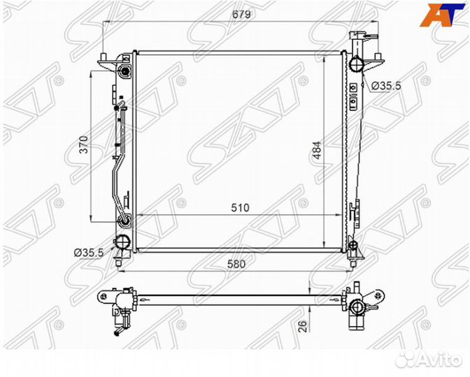 Радиатор Kia Sorento 14-20