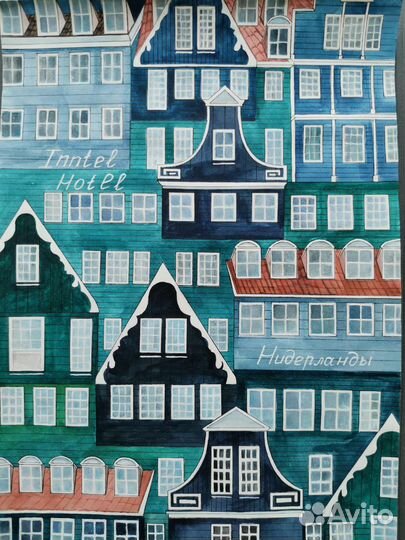 Картина акварель