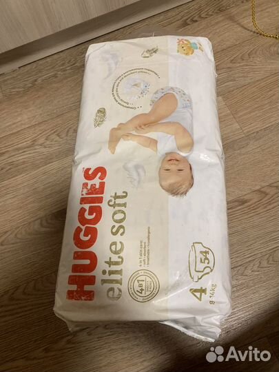 Подгузники huggies elite soft 4 54