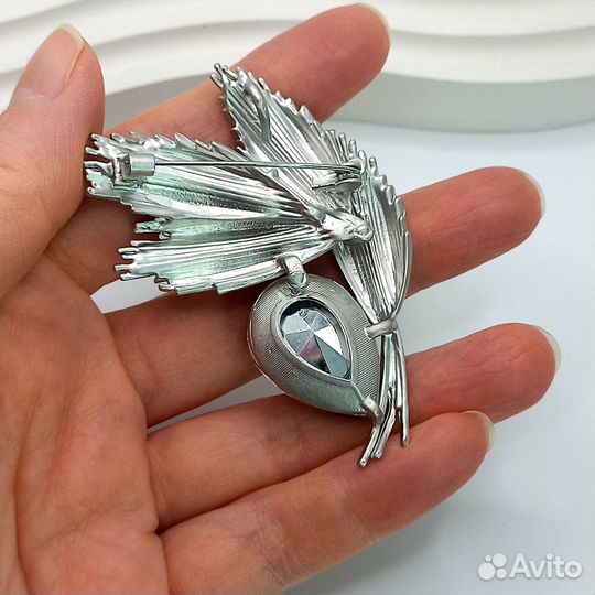 Брошь дизайнерская кристалл