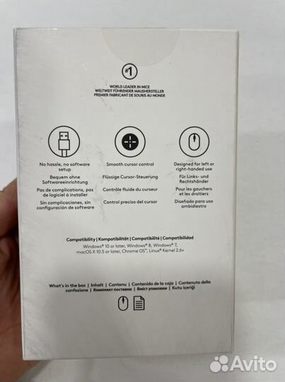 Мышь logitech b100 новая