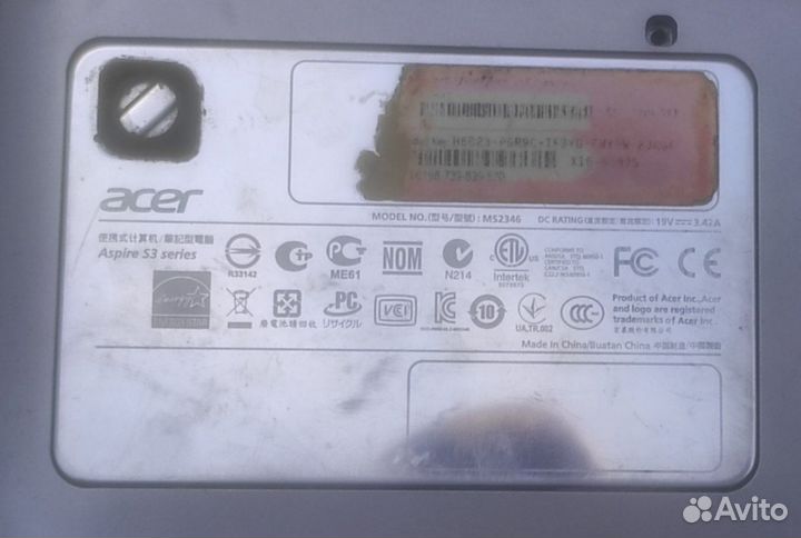 Ноутбук acer aspire s3 ms2346