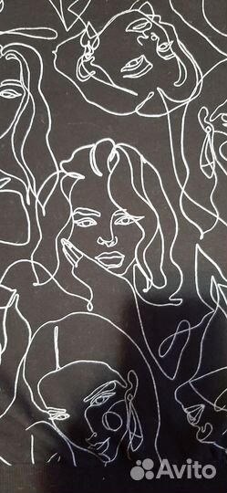 Свитшот чёрный, рукав длинный, XS, оверсайз