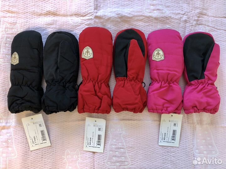 Новые детские непромокаемые варежки и перчатки