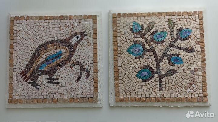 Пара картин из мозаики 