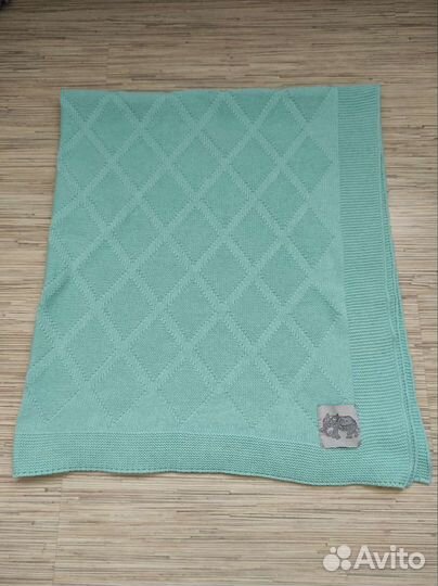 Хлопковый вязанный плед для малышей