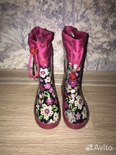 Резиновые сапоги для девочки 25 размер