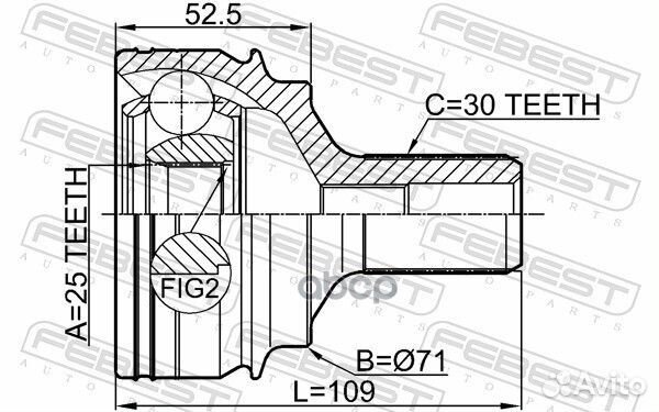 ШРУС внешний mercedes W212, W221, W222 4-matic