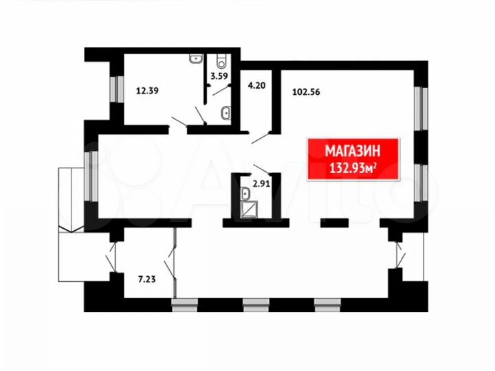 Свободного назначения, 132.93 м²