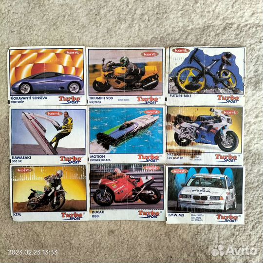 Вкладыши от жвачки турбо 90х