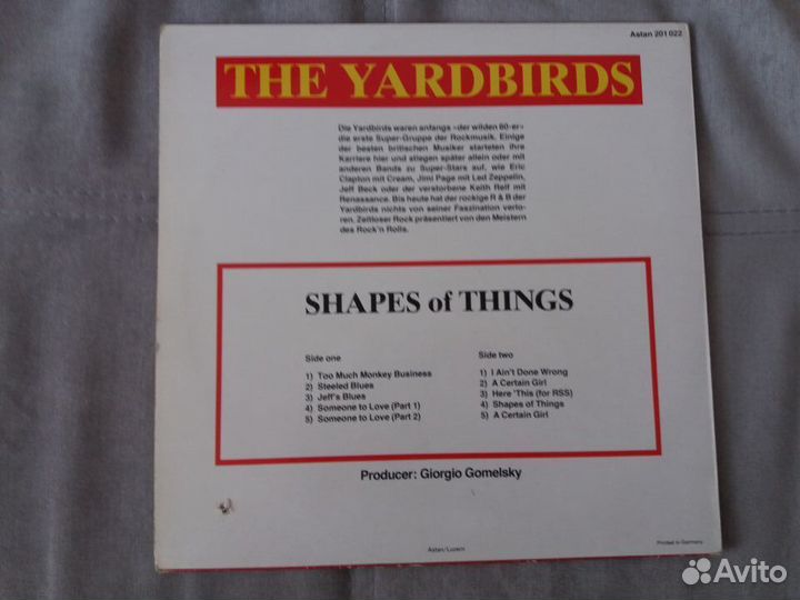The Yardbirds/Shapes Of Things/1981