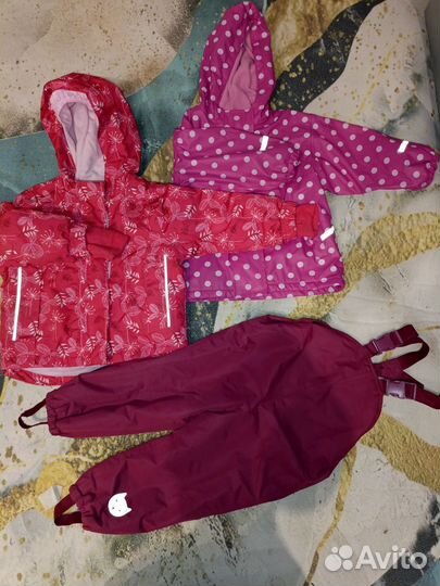 Дождевик 2шт и полукомбинезон 86-92