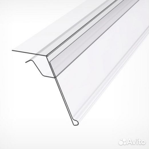 Ценникодержатель полочный на стеклянные полки GLS