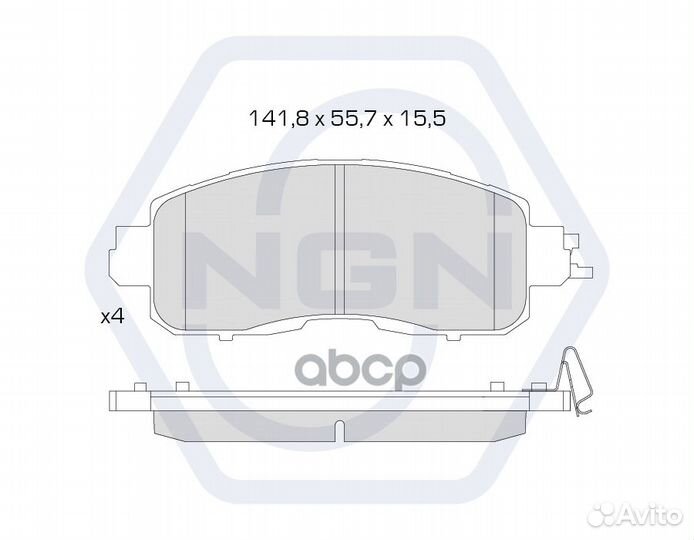 Колодки тормозные дисковые керамические перед