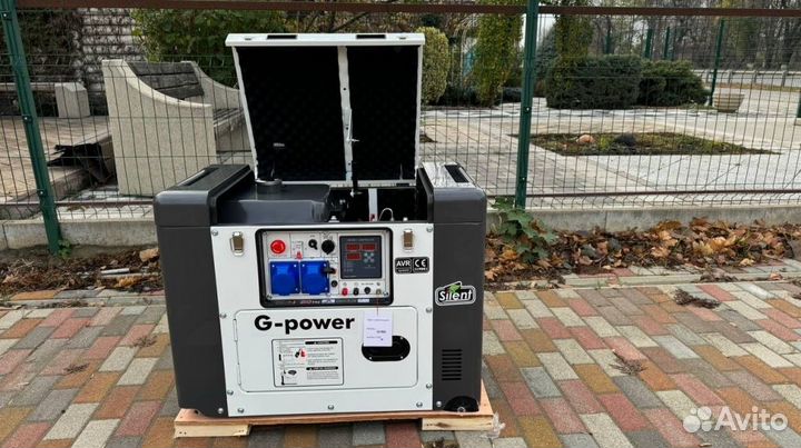 Дизельный генератор 10 kW g-power однофазный