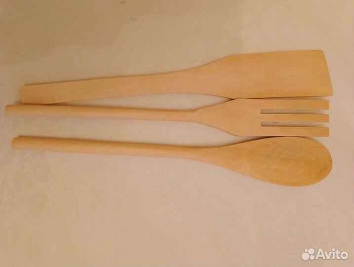Набор кухонных деревянных лопаток