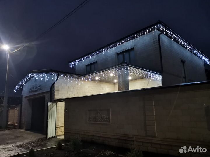 Новогоднее украшение домов