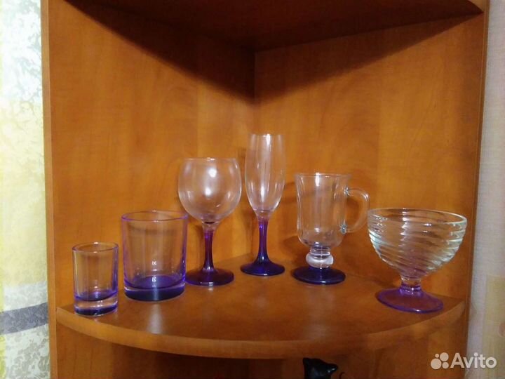 Бокалы в ассортименте 12шт.Салфетки в подарок