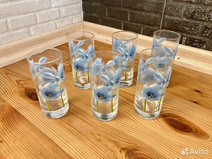 Бокалы фужеры стекло 6 шт