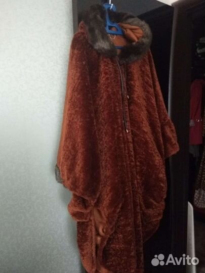 Пальто из искусственного меха без подклада