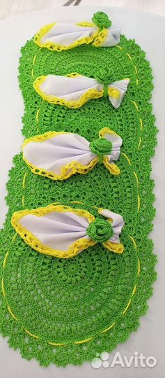 Салфетки сервировочные вязаные