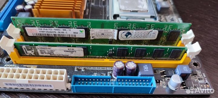 Asus p5qpl-am+3 Гб оп+Intel core 2 quad q6600