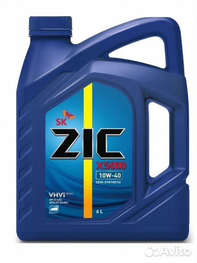Масло Zic X5000 10W40 6л (172658)