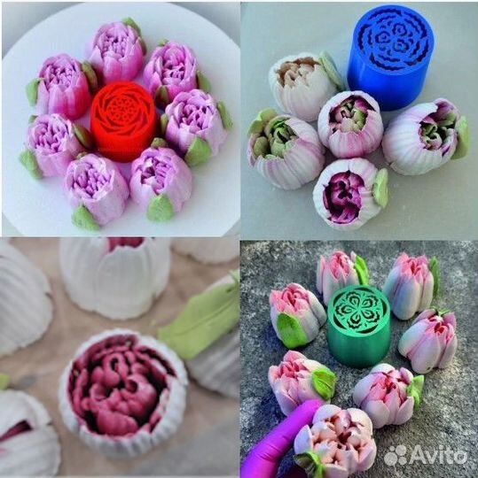 Кондитерские насадки для зефира и крема цветы