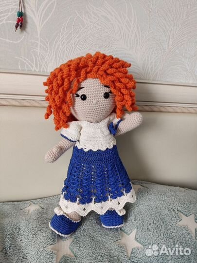 Амигуруми, вязаная кукла Анфиса ручной работы 30см