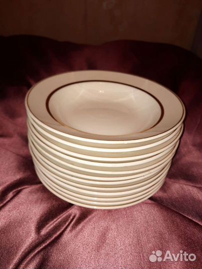 Глубокие суповые тарелки 12 штук