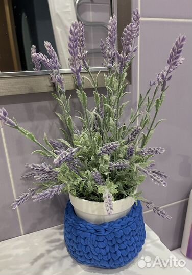 Корзинка из трикотажной пряжи