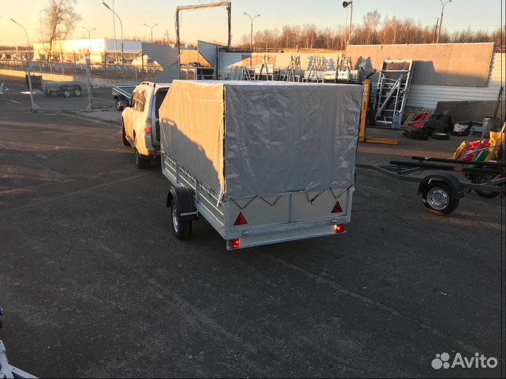 Прицеп 3,2х1,5 оцинкованный. Тент 1,5м со скосом