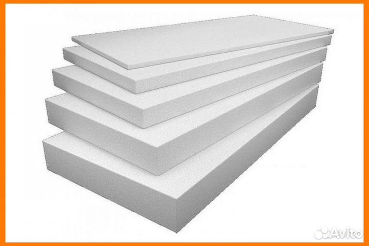 Пенопласт Фасадный ппс 16 Ф 100 мм Р