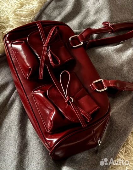 Сумка багет винтаж с бантиками