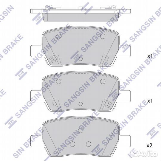Колодки SP4465 Hyundai Santa Fe 4 Kia Sorento 4