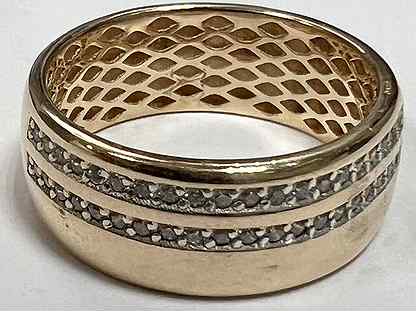 Золотое кольцо с камнями 585 3.25 гр (московка)