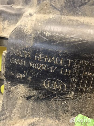 Рено Каптюр защита бампера